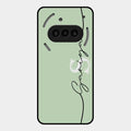 Personalized Initials Mint Green Glossy Metal Case Cover For Nothing Phone 3A 5G