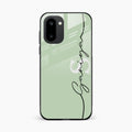 Personalized Initials Mint Green Glossy Metal Case Cover For OnePlus 15R 5G