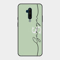 Personalized Initials Mint Green Glossy Metal Case Cover For Oneplus 7T Pro