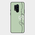 Personalized Initials Mint Green Glossy Metal Case Cover For Oneplus 8 Pro