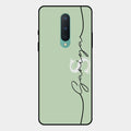 Personalized Initials Mint Green Glossy Metal Case Cover For Oneplus 8