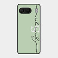 Personalized Initials Mint Green Glossy Metal Case Cover For Oneplus Nord 4 5G