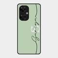 Personalized Initials Mint Green Glossy Metal Case Cover For Oneplus Nord Ce 3 Lite 5G