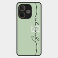 Personalized Initials Mint Green Glossy Metal Case Cover For Oppo A5 Pro 5G