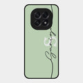 Personalized Initials Mint Green Glossy Metal Case Cover For Oppo F29 5G