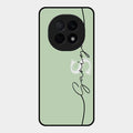 Personalized Initials Mint Green Glossy Metal Case Cover For Oppo F29 Pro 5G
