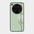 Personalized Initials Mint Green Glossy Metal Case Cover For Oppo Find X8 5G