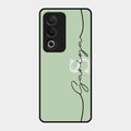 Personalized Initials Mint Green Glossy Metal Case Cover For Oppo K12X 5G
