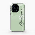 Personalized Initials Mint Green Glossy Metal Case Cover For Oppo Reno 15 5G