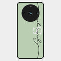 Personalized Initials Mint Green Glossy Metal Case Cover For Realme 11 Pro 5G
