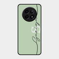 Personalized Initials Mint Green Glossy Metal Case Cover For Realme 12X 5G