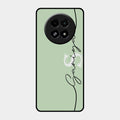 Personalized Initials Mint Green Glossy Metal Case Cover For Realme 13 5G
