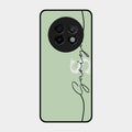 Personalized Initials Mint Green Glossy Metal Case Cover For Realme 13 Plus 5G