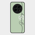 Personalized Initials Mint Green Glossy Metal Case Cover For Realme 13 Pro 5G