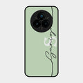 Personalized Initials Mint Green Glossy Metal Case Cover For Realme 14 Pro 5G