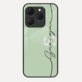 Personalized Initials Mint Green Glossy Metal Case Cover For Realme 15T 5G
