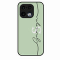 Personalized Initials Mint Green Glossy Metal Case Cover For Realme 16 Pro 5G