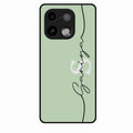 Personalized Initials Mint Green Glossy Metal Case Cover For Realme 16 Pro Plus 5G