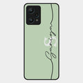 Personalized Initials Mint Green Glossy Metal Case Cover For Realme 9 Pro 5G