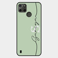 Personalized Initials Mint Green Glossy Metal Case Cover For Realme C21Y