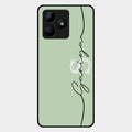 Personalized Initials Mint Green Glossy Metal Case Cover For Realme C53