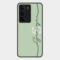 Personalized Initials Mint Green Glossy Metal Case Cover For Realme C75 5G