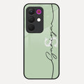 Personalized Initials Mint Green Glossy Metal Case Cover For Realme C85 5G