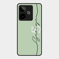 Personalized Initials Mint Green Glossy Metal Case Cover For Realme Gt 7 5G