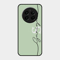 Personalized Initials Mint Green Glossy Metal Case Cover For Realme Narzo 70 Pro 5G