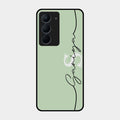 Personalized Initials Mint Green Glossy Metal Case Cover For Realme Narzo 80X 5G