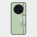 Personalized Initials Mint Green Glossy Metal Case Cover For Realme P1 5G