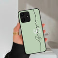 Personalized Initials Mint Green Glossy Metal Case Cover For Poco - ShopOnCliQ