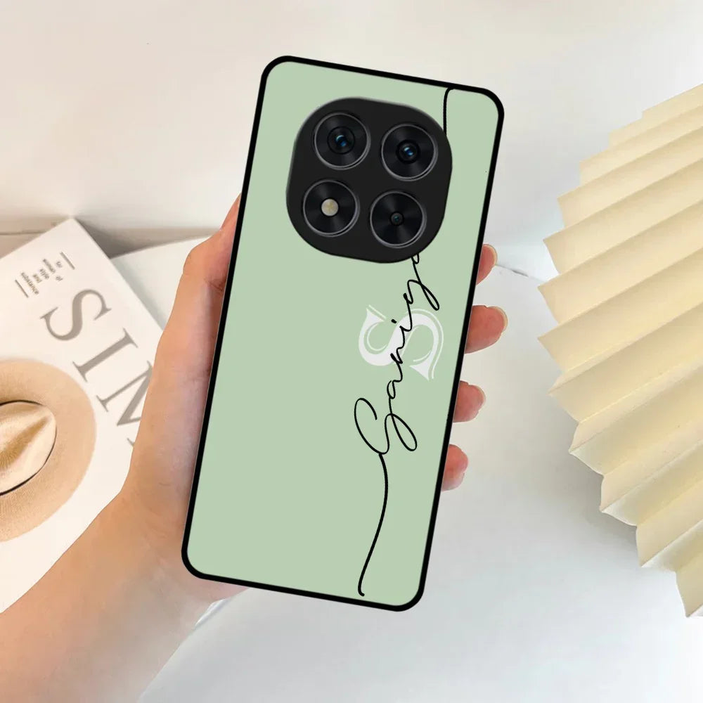 Personalized Initials Mint Green Glossy Metal Case Cover For Redmi - ShopOnCliQ