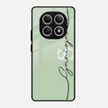 Personalized Initials Mint Green Glossy Metal Case Cover For Redmi Note 15 5G