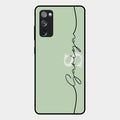Personalized Initials Mint Green Glossy Metal Case Cover For Samsung Galaxy S20 Fe 5G