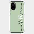 Personalized Initials Mint Green Glossy Metal Case Cover For Samsung Galaxy S20 Plus