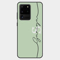 Personalized Initials Mint Green Glossy Metal Case Cover For Samsung Galaxy S20 Ultra