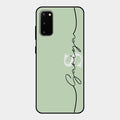Personalized Initials Mint Green Glossy Metal Case Cover For Samsung Galaxy S20