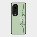 Personalized Initials Mint Green Glossy Metal Case Cover For Vivo T3 Ultra
