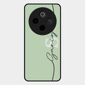 Personalized Initials Mint Green Glossy Metal Case Cover For Vivo T4 5G