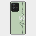 Personalized Initials Mint Green Glossy Metal Case Cover For Vivo V23 Pro 5G