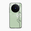 Personalized Initials Mint Green Glossy Metal Case Cover For Vivo X300 5G