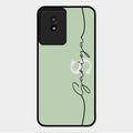 Personalized Initials Mint Green Glossy Metal Case Cover For Vivo Y02T