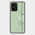 Personalized Initials Mint Green Glossy Metal Case Cover For Vivo Y16