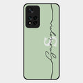 Personalized Initials Mint Green Glossy Metal Case Cover For Xiaomi 11I 5G
