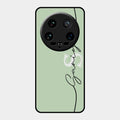 Personalized Initials Mint Green Glossy Metal Case Cover For Xiaomi 14 Ultra