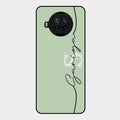 Personalized Initials Mint Green Glossy Metal Case Cover For Xiaomi Mi 10I 5G