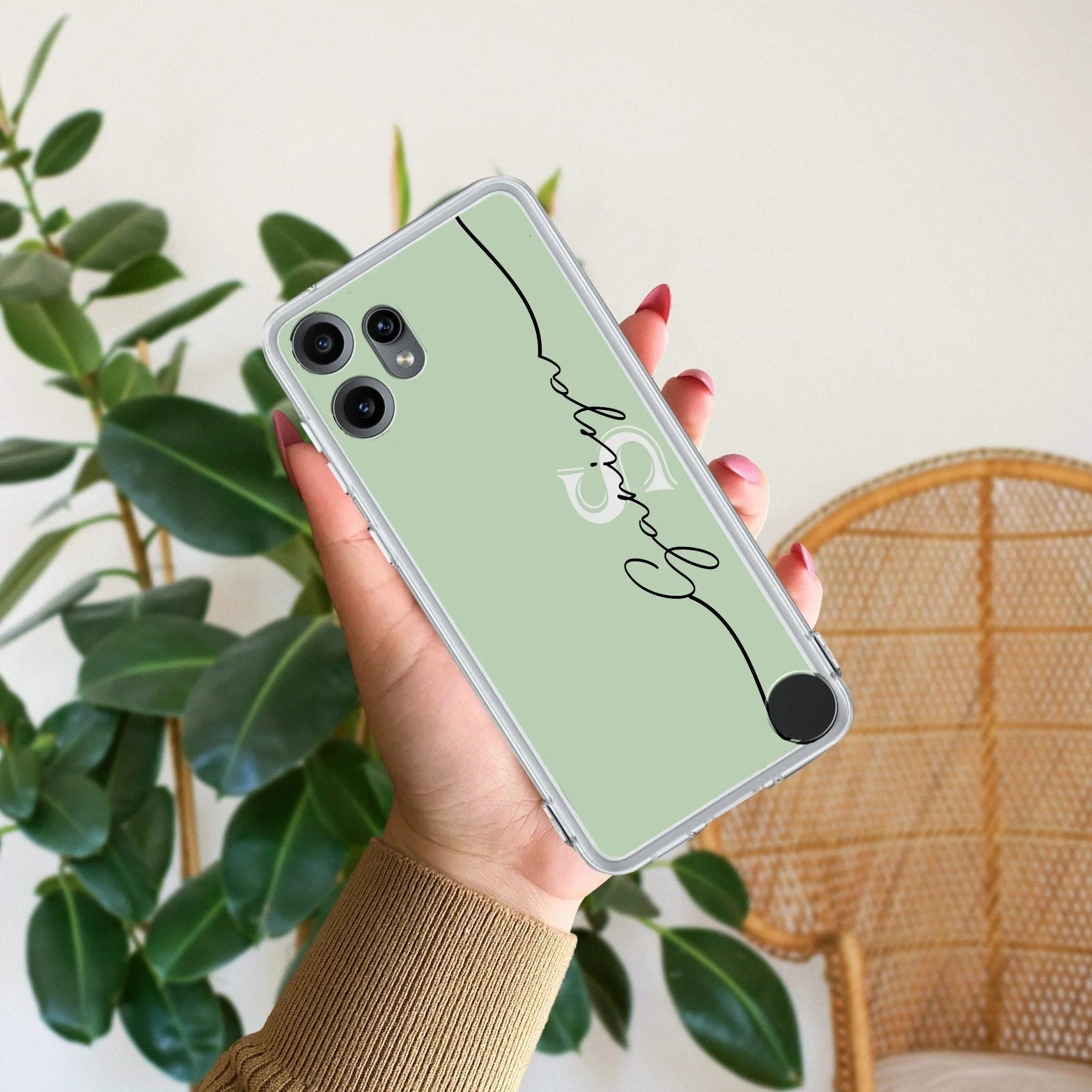 Personalized Initials Mint Green Silicon Case For Nothing - ShopOnCliQ