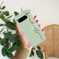 Personalized Initials Mint Green Silicon Case For Google Pixel 8 Pro 5G