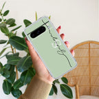 Personalized Initials Mint Green Anti Yellow Case For Google Pixel 8 Pro 5G